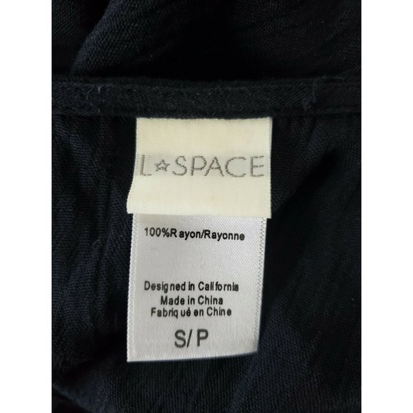 L*space Black Twilight Wrap Dress Sleeveless Pockets Small - Picture 4 of 4